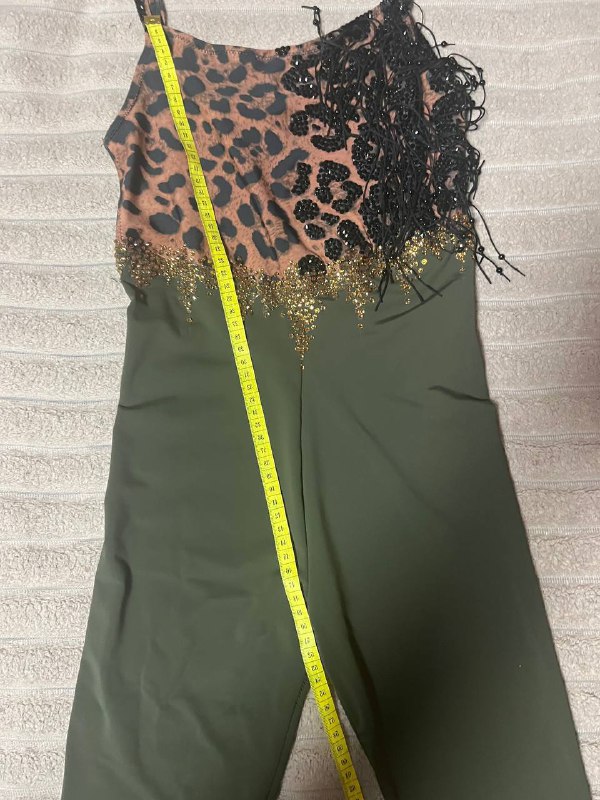 Зелений комбінезон з леопардовим верхом | зріст 140–150