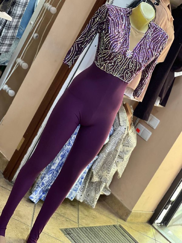 Фіолетовий комбінезон з блискучим верхом | зріст 155–165